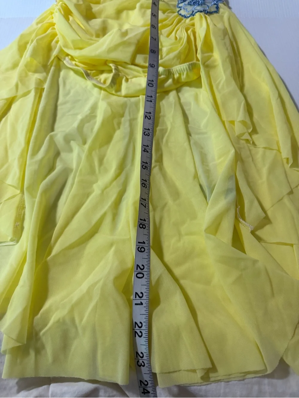 Kelle dance costume yellow 2 piece skirt custom WATERCOLORS 4414 2946 LC child